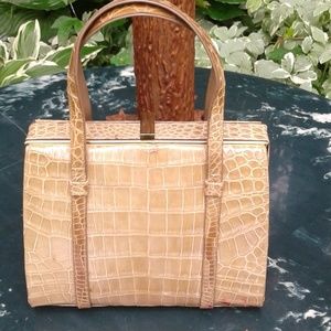 VINTAGE crocodile leather purse